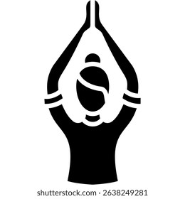 Mountain Pose Icon Glyph Vector Illustration