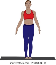 Mountain Pose Tadasana Yoga Vector