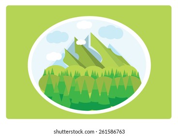 mountain postcard