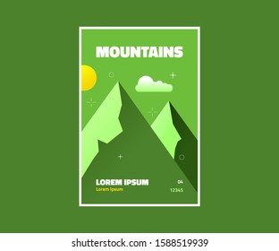 Mountain Poster Clean Simple and Modern Design Illustration