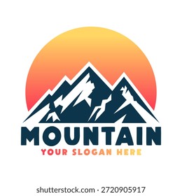 Montanha Premium Design de logotipo de vetor