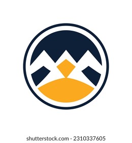 plantilla de negocio de imagen vectorial del logotipo de negocios profesional de montaña