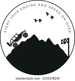 Carrera de montaña para camisetas