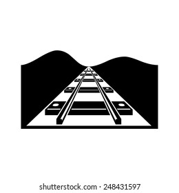 mountain with railway