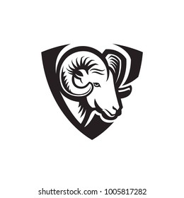 Mountain ram logo template mascot