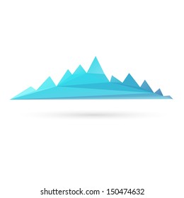 Mountain range abstract isolated on a white backgrounds
