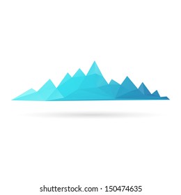 Mountain range abstract isolated on a white backgrounds