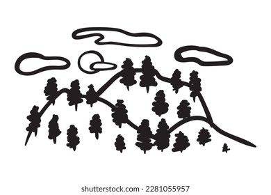
Mountain, Mountain Range,  Adventure Awaits,  Pine Trees, Mountain  Outline, Camping, Mountains, Adventure