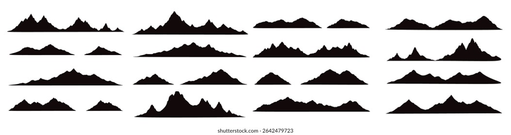 Cordillera Siluetas negras Paisaje rocoso