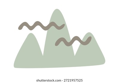 Mountain range boho travel design