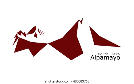 Mountain range. Cordillera. Logo peak.