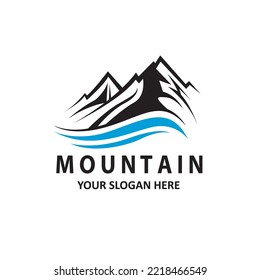 mountain range emblem isolated on white background