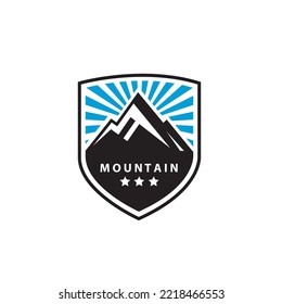 mountain range emblem isolated on white background