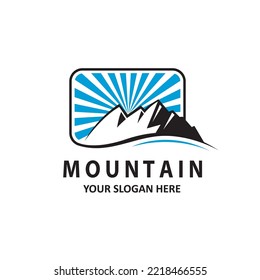 mountain range emblem isolated on white background