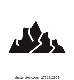 mountain range icons minimalist flat style design, mountain range Vector illustration  on white background