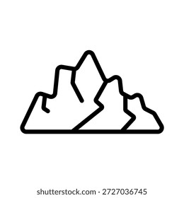 mountain range icons minimalist flat style design, mountain range Vector illustration  on white background