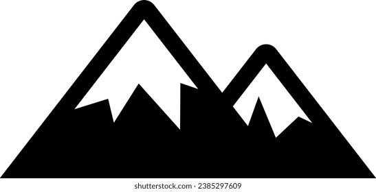 Mountain Range Isolated Vector Icon
