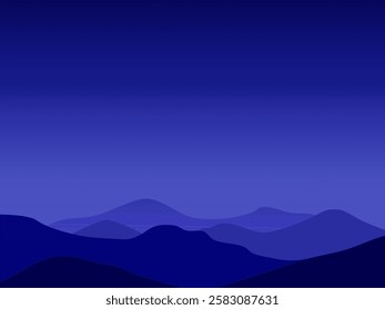 mountain range landscape with blue gradient sky for nature background