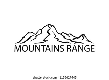 mountain range logo element silhouette