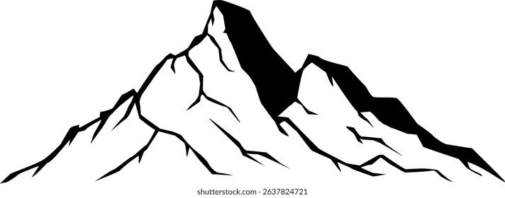 mountain range logo symbol, vector illustration