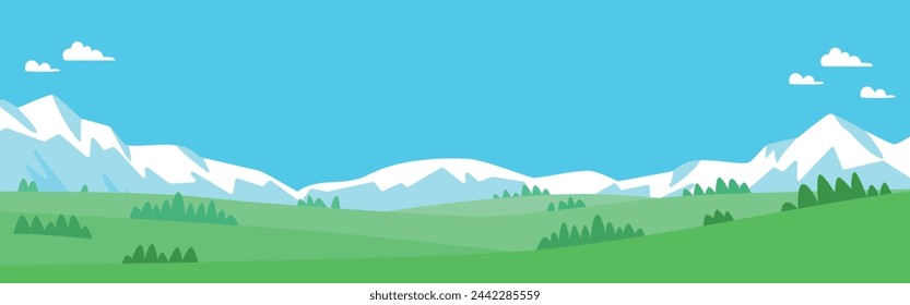 mountain range and plateau landscape