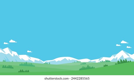 mountain range and plateau landscape