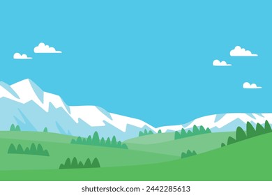 mountain range and plateau landscape