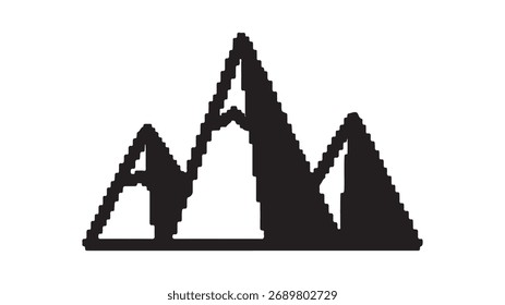 Silueta de la cordillera con fondo transparente