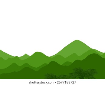 Silueta de la cordillera con el fondo blanco