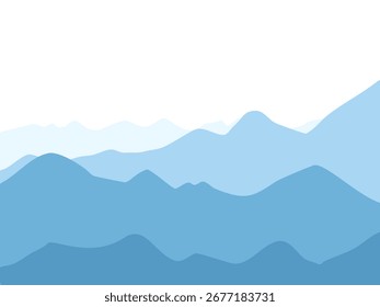 Silueta de la cordillera con el fondo blanco