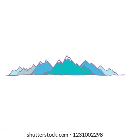 mountain range. simple element
turquoise mountain