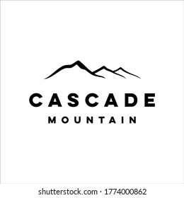 Mountain range with a simple line design