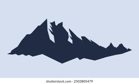 Clipart de Vector de la cordillera. Arte vectorial de silueta EPS 10. 