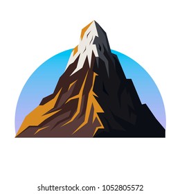 Mountain range vector emblem