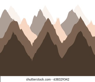 Mountain range in vector illustration.