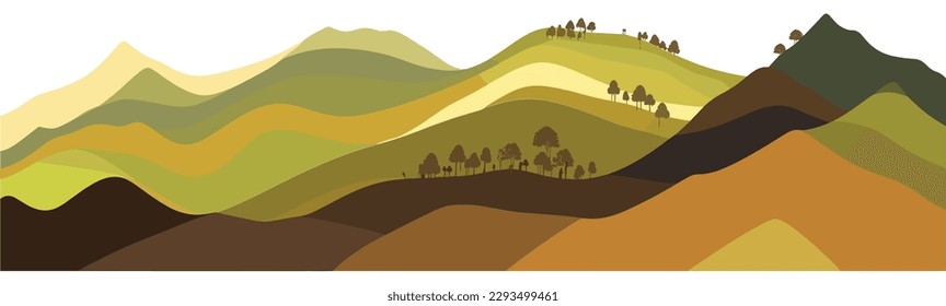 Mountain range vector illustration isolated