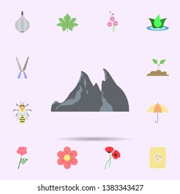 Mountain ranges colored icon. Universal set of nature for website design and development, app development