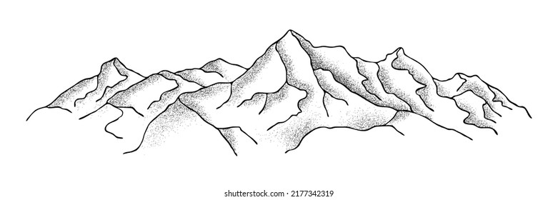 Mountain ranges, vector background, minimalism