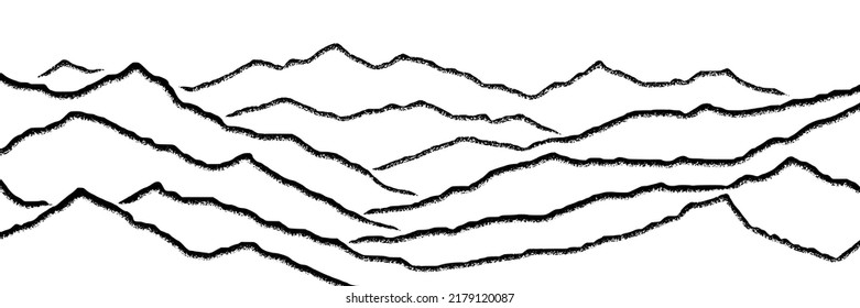 Mountain ranges, vector background, minimalism