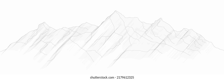 Mountain ranges, vector background, minimalism
