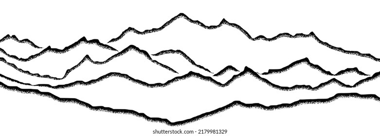 Mountain ranges, vector background, minimalism