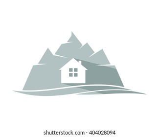 mountain real estate residence residency residential home house housing property image icon