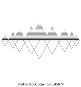 Mountain reflect vector