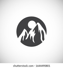 Mountain related icon on background for graphic and web design. Creative illustration concept symbol for web or mobile app.