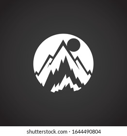 Mountain related icon on background for graphic and web design. Creative illustration concept symbol for web or mobile app.