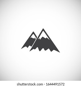 Mountain related icon on background for graphic and web design. Creative illustration concept symbol for web or mobile app.