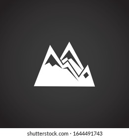 Mountain related icon on background for graphic and web design. Creative illustration concept symbol for web or mobile app.