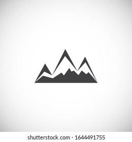 Mountain related icon on background for graphic and web design. Creative illustration concept symbol for web or mobile app.