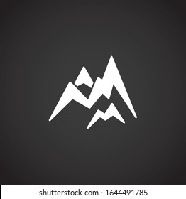 Mountain related icon on background for graphic and web design. Creative illustration concept symbol for web or mobile app.