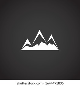 Mountain related icon on background for graphic and web design. Creative illustration concept symbol for web or mobile app.